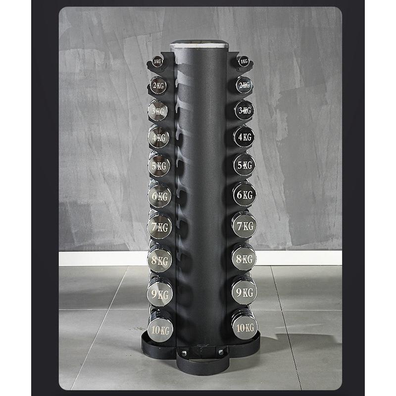 电镀哑铃纯钢实心哑铃女士健身家用架子儿童训练小哑亚铃摆放架