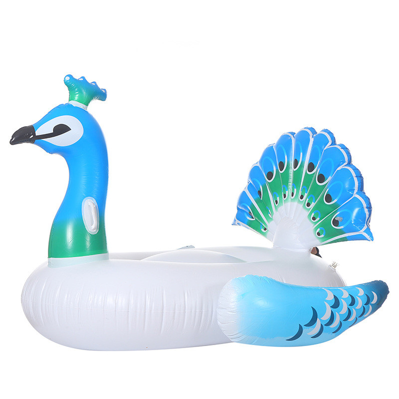 厂家直供充气水上浮排加厚pvc成人坐骑孔雀娱乐浮床躺椅现货批发
