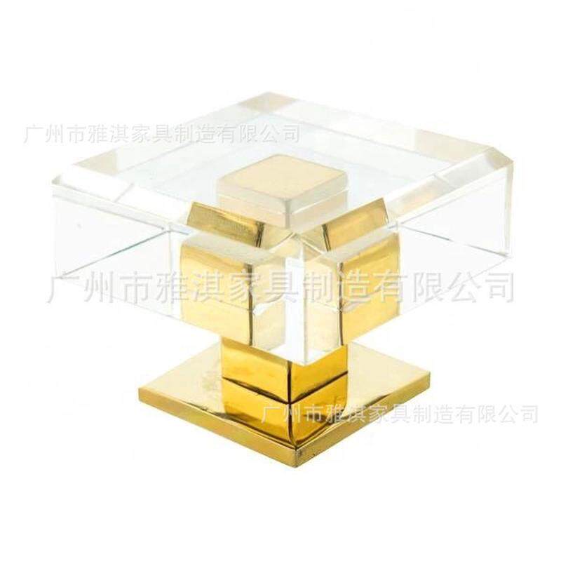 厂家直销亚克力拉手透明方形不锈钢拉手水晶柜门橱柜门抽屉把手