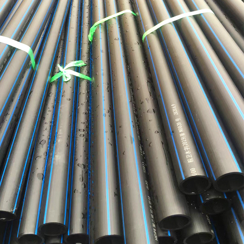 hdpe实壁管黑色批发管pe给水管大口径排水管实壁管材厂家农田灌溉