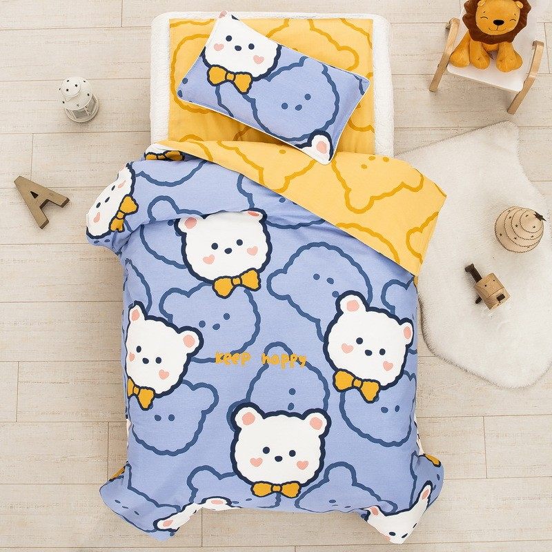 幼儿园被子纯棉三件套婴幼儿午睡棉花被褥垫子全棉含芯六件套套件,床上用品,床品套件/四件套/多件套,淘宝优惠券,粉丝福利购,淘宝优惠卷