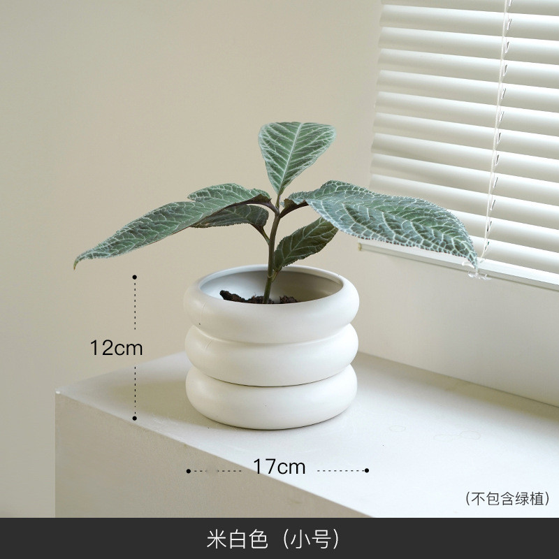 底座创意轮胎陶瓷花盆托盘栀美家分体式海芋盆栽兰花盆陶盆