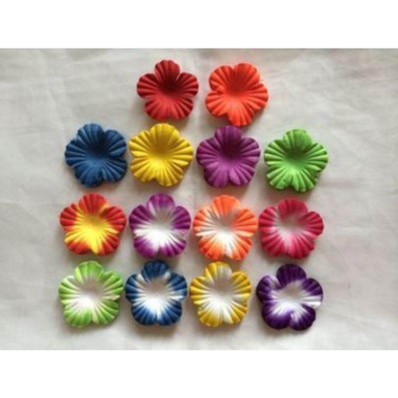 仿真夏威夷仿真6cm5瓣布花片花环材料手工diy花环花片花瓣批发花
