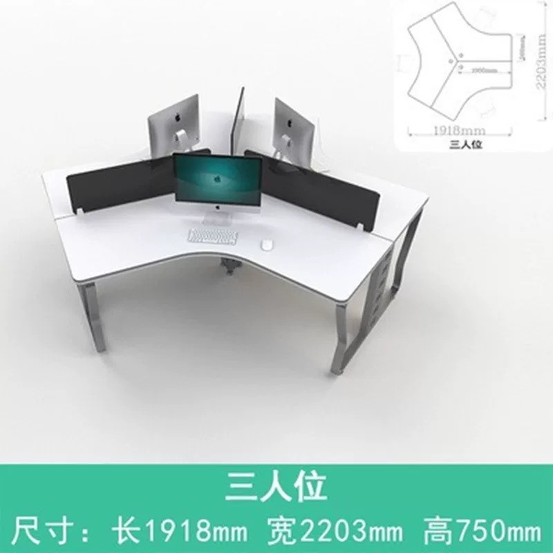 广州三人六人位职员办公桌简约3人6人组合屏风工作位员工桌电脑桌