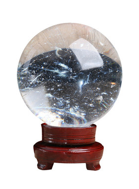 厂家打磨水晶球摆件礼品鸿运球水晶原矿碎石批发熔炼水晶球摆摊