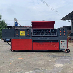 鋼管調(diào)直除銹噴漆一體機建筑工程鋼管調(diào)直機彎曲金屬管拉直機