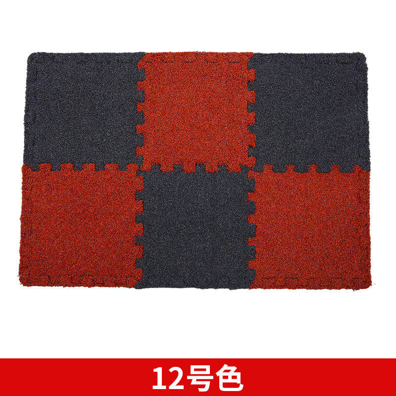 彩色儿童拼接地垫防滑绒面拼块地毯家用卧室方块eva拼图爬行垫