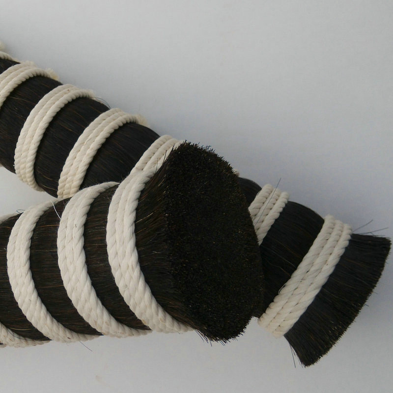 厂家供应无长马尾混合pp丝毛质硬毛条均匀黑色碎毛马尾现货可定制