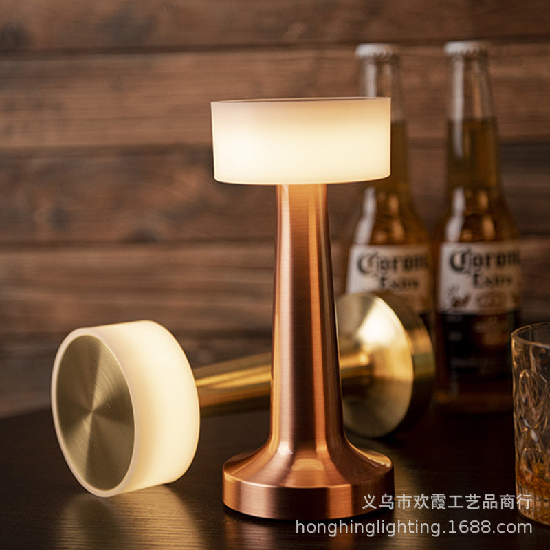 创意复古led酒吧台灯餐厅户外蘑菇灯桌灯咖啡厅清吧ktv桌面小夜灯