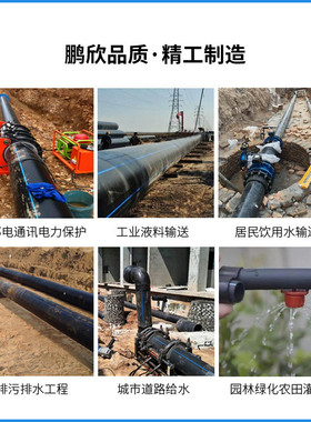 江西南昌pe管聚乙烯管城市道路给水管dn110/160农田灌溉管厂家