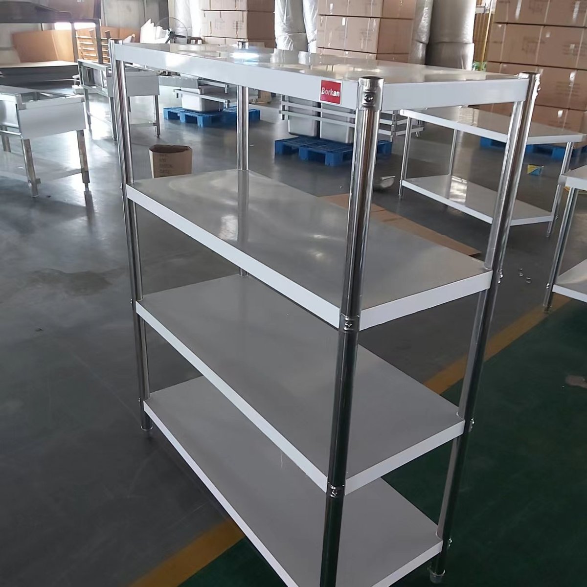 仓库单面多层平板重型储物货架冷库商用不锈钢货架不锈钢仓储架