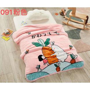 1.2kg2024新款儿童云圆角小包边双层毯幼儿园盖毯外贸小盖毯子