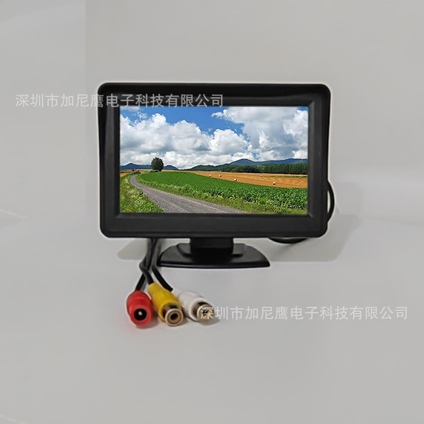 加尼鹰4.3寸5寸AHD显示器CVBS高清监监控无信号黑屏2路视频RCA头