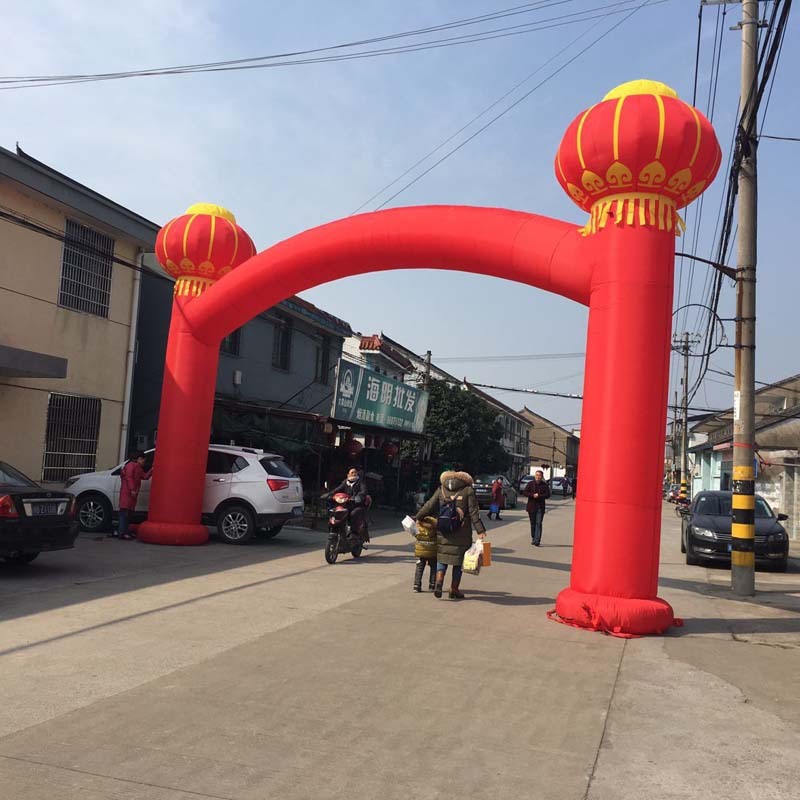 厂家直供开业庆典充气立柱拱门灯笼拱门柱广告活动充气凯旋门气模