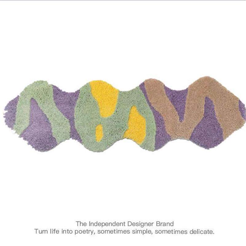 长条款吸水绒地毯簇绒卧室床边客厅毯长绒加厚防滑植家居垫加长款