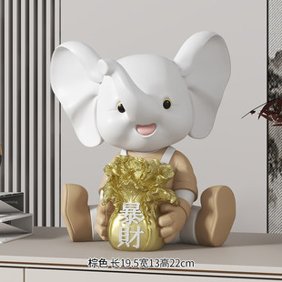 创意小象白菜酒柜电视柜桌面摆件玄关茶几乔迁新居搬新家装饰品