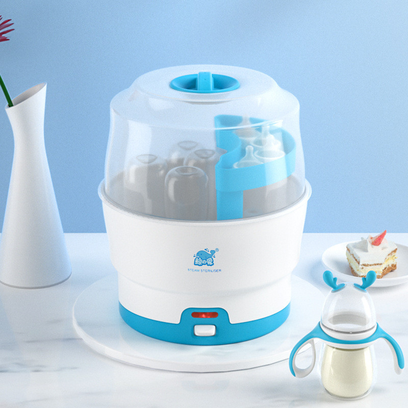 鲸之爱奶瓶消毒器 婴儿奶嘴牙胶用品高温蒸汽消毒锅 智能防烧干