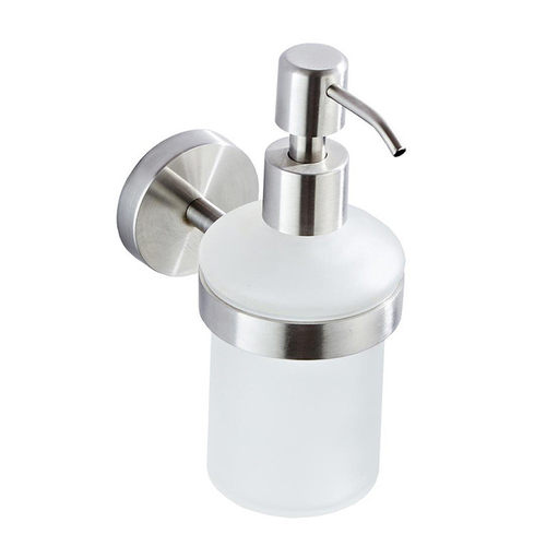 304不锈钢泵头玻璃瓶壁挂皂液液体洗手液瓶手动按压瓶皂液器