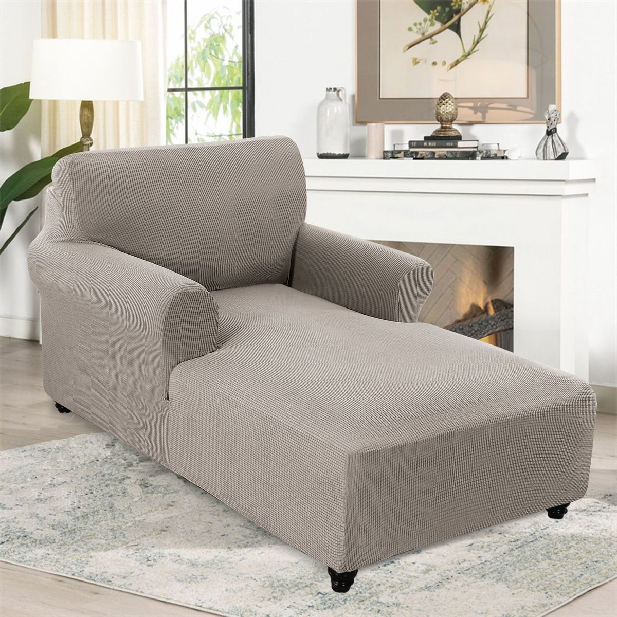 热卖菠萝格客厅双扶手沙发套贵妃靠背防滑弹力纯色沙发垫批发