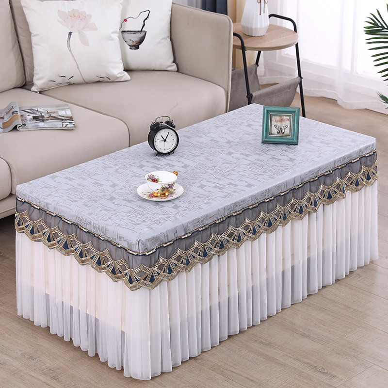 a947长方形茶几罩套全包防尘茶几布简约防水防油pu餐桌布免洗茶几