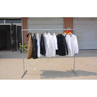 落地式晒衣架置物架衣服挂升降单杠晒衣杆伸缩晒架铁管一根