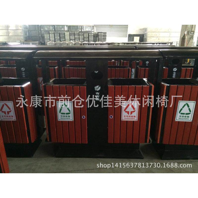 优现货供应佳美防腐木镀锌板公园垃圾桶