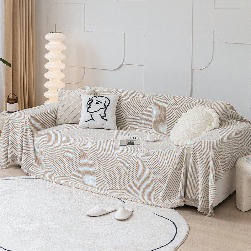 一体全盖加厚雪尼尔线条几何沙发巾猫抓现代简约防沙发垫四季通用,居家布艺,沙发垫,淘宝优惠券,粉丝福利购,淘宝优惠卷