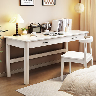 实木书桌小学生学习桌初中生写字桌办公桌现代简约家用台式电脑桌