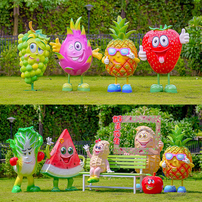 仿真水果篮雕塑玻璃钢果蔬摆件农庄果蔬菜户外采摘园装饰景观摆件