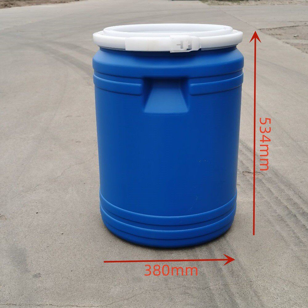 新款非标50升塑料卡子箍桶圆形50l桶法兰供应50l公斤出口包装桶 - 实物图