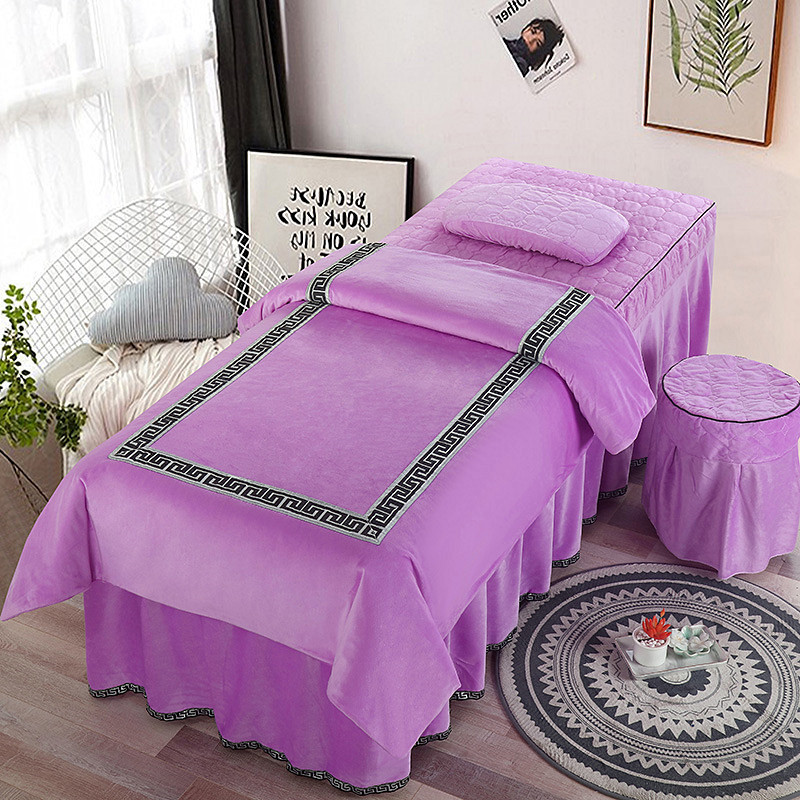 洞泰式按摩床带美容院大床罩加宽加大1.2床1米床美容床罩足浴床单