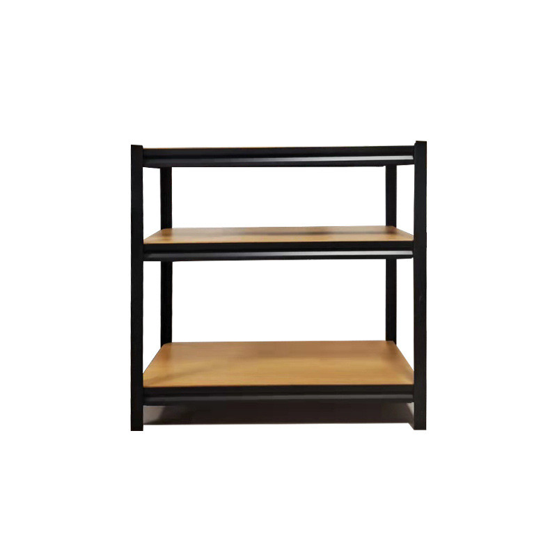 免打孔分层微波炉收纳厨房置物架落地超市用多层储物角钢货架批发