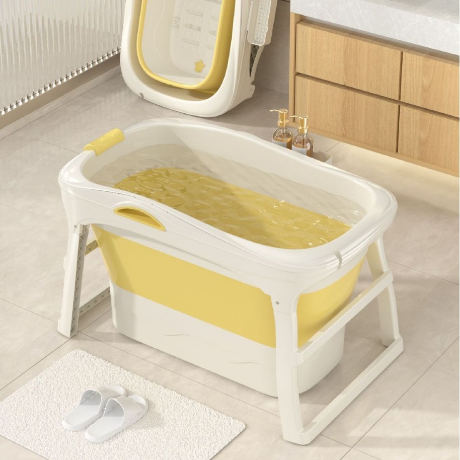 新款折叠泡澡桶家用全身洗澡桶加高浴缸保温折叠儿童成人浴桶泡澡