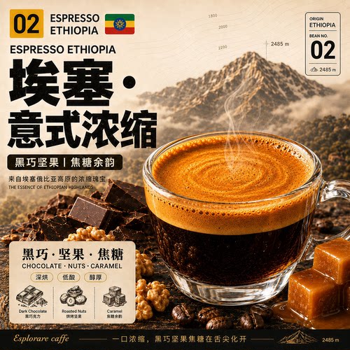 埃塞·意式经典·深烘 埃塞耶加雪菲意式浓缩/SOE/手冲咖啡豆