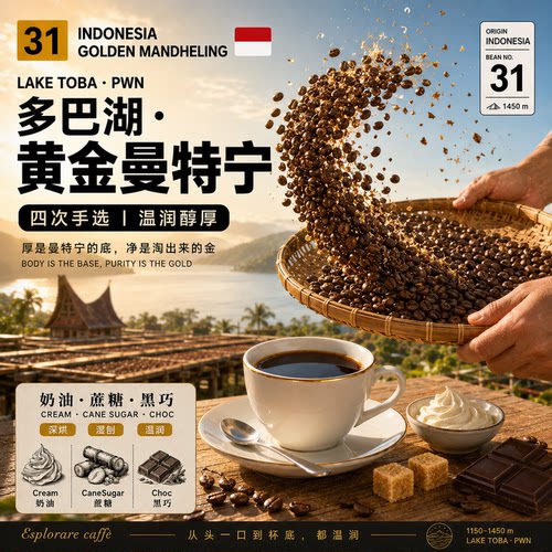 印尼·黄金曼特宁·PWN·湿刨处理·深烘 意式/SOE/手冲咖啡豆