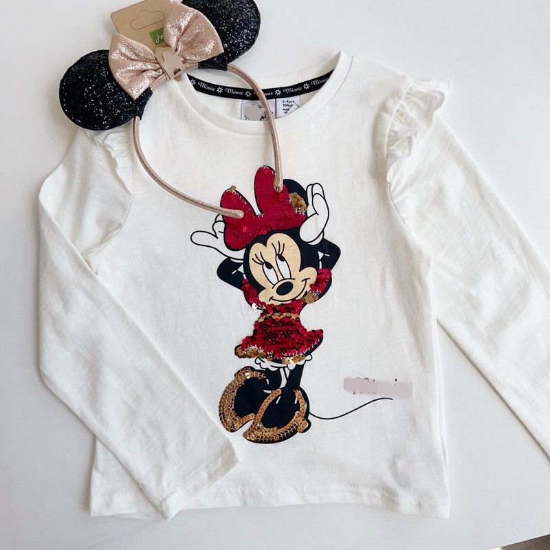3-8女童白色亮片卡通套头长袖T恤,童装/婴儿装/亲子装,T恤,淘宝优惠券,粉丝福利购,淘宝优惠卷