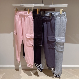160韩系男女童毛圈束脚松紧腰工装 自留110 口袋运动裤 包邮