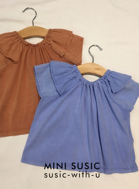 1-10岁minisusic夏款女童纯棉短袖T恤