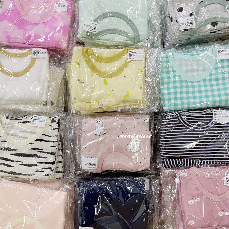 日系男女童多色超薄款家居服套装