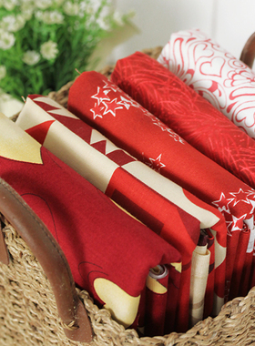 手工DIY棉布/韩国进口拼布布料/印花棉布 1/4码 0503-2