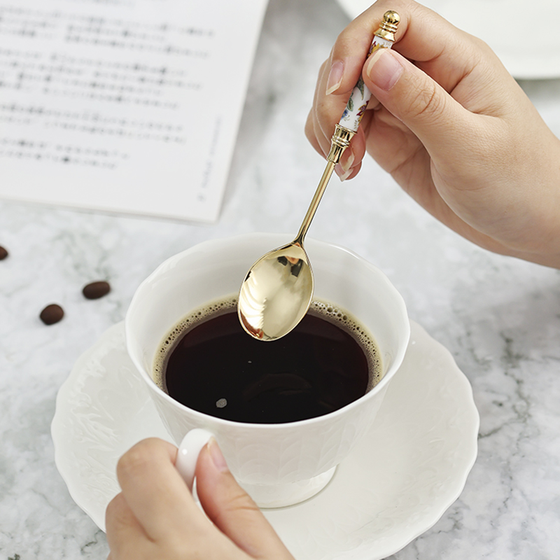 日本minton骨瓷咖啡勺点心叉套装