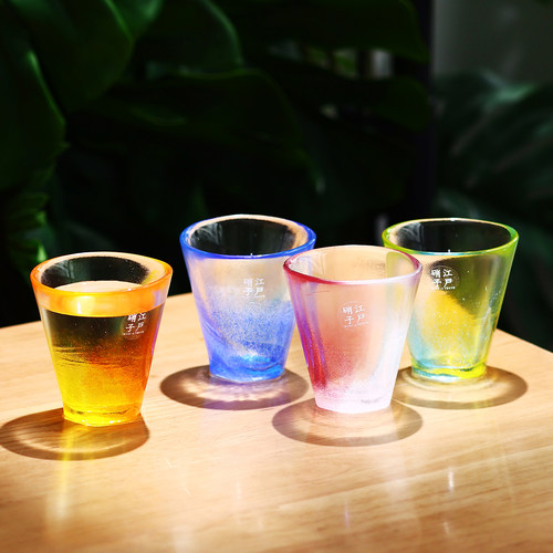 日本富硝子彩色玻璃ins风水杯