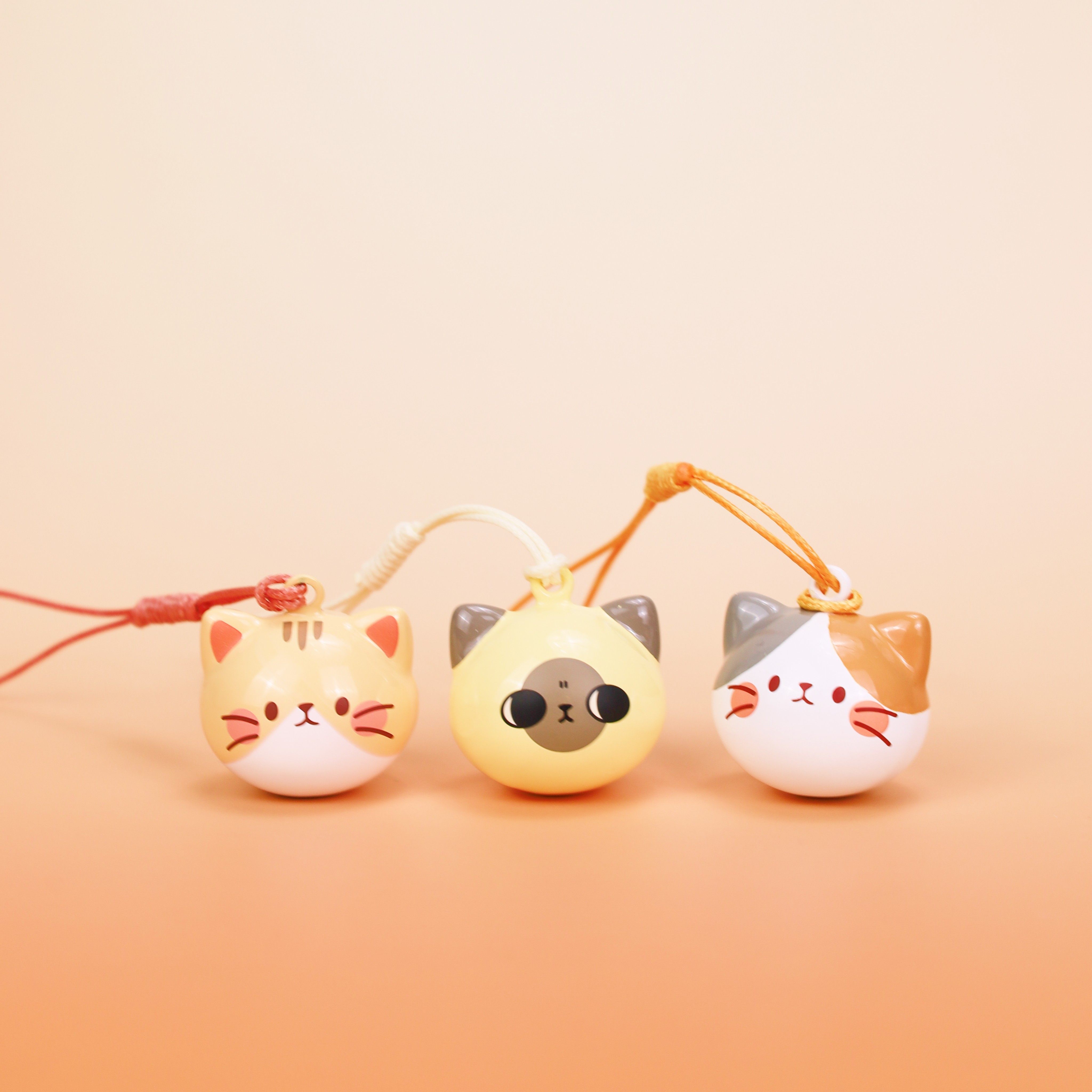 水音铃铛挂件可爱卡通猫猫头原创设计钥匙扣手机背包饰品生日礼物