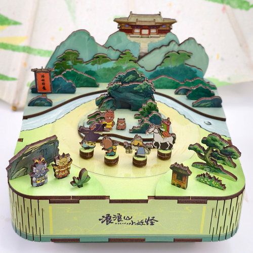浪浪山小妖怪可旋转拼装八音盒