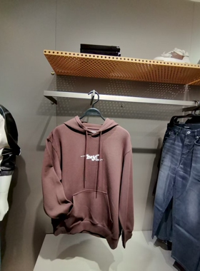 B2CRE4179 太平鸟男装秋冬新款连帽落肩宽松套头阔形休闲针织卫衣