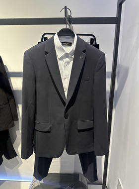 B1BAE1X11/1X12 太平鸟男装春季新款青灰色商务正装青年上班西装
