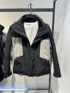 太平鸟男装 休闲连帽工装 2024年冬季 时尚 撞色羽绒服 新款 B2ACE4419