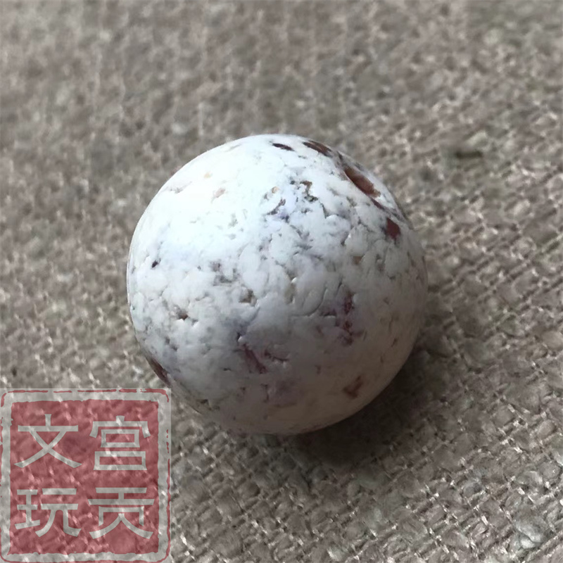 宫贡灰皮玛瑙西亚古珠古玩文玩手串风化纹古董珠配珠喇叭孔配饰