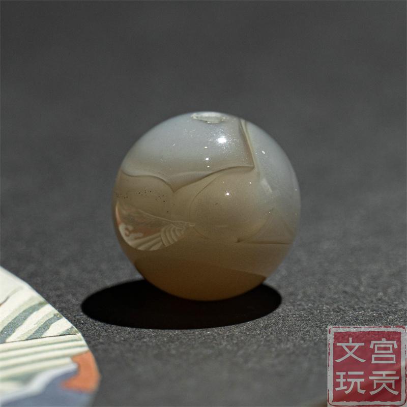 宫贡藏传文玩清代老玛瑙带眼配饰配珠散珠搭配