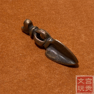 宫贡文玩复刻天铁色拉马头普巴杵手工背云卡子佛珠配饰侧挂吊坠